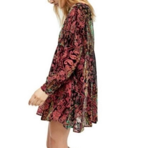 Free People Mirror Mirror Velvet Mini Dress Small - Picture 5 of 13